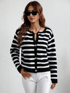 Striped Loose Cardigan