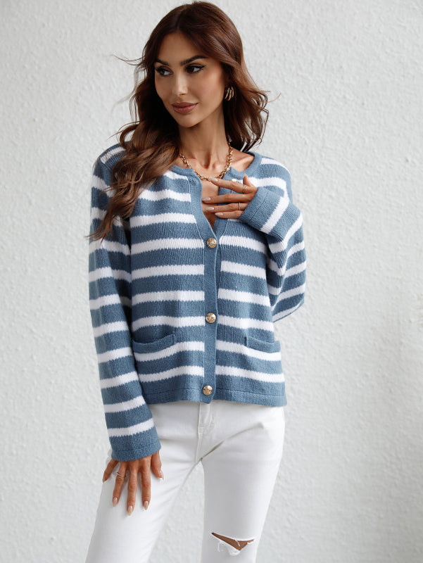 Striped Loose Cardigan