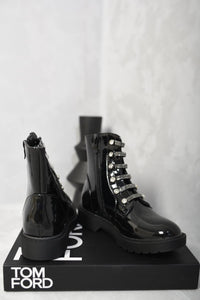 Kid’s Lace Up Diamante Ankle Boots