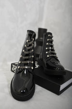 Load image into Gallery viewer, Kid’s Lace Up Diamante Ankle Boots
