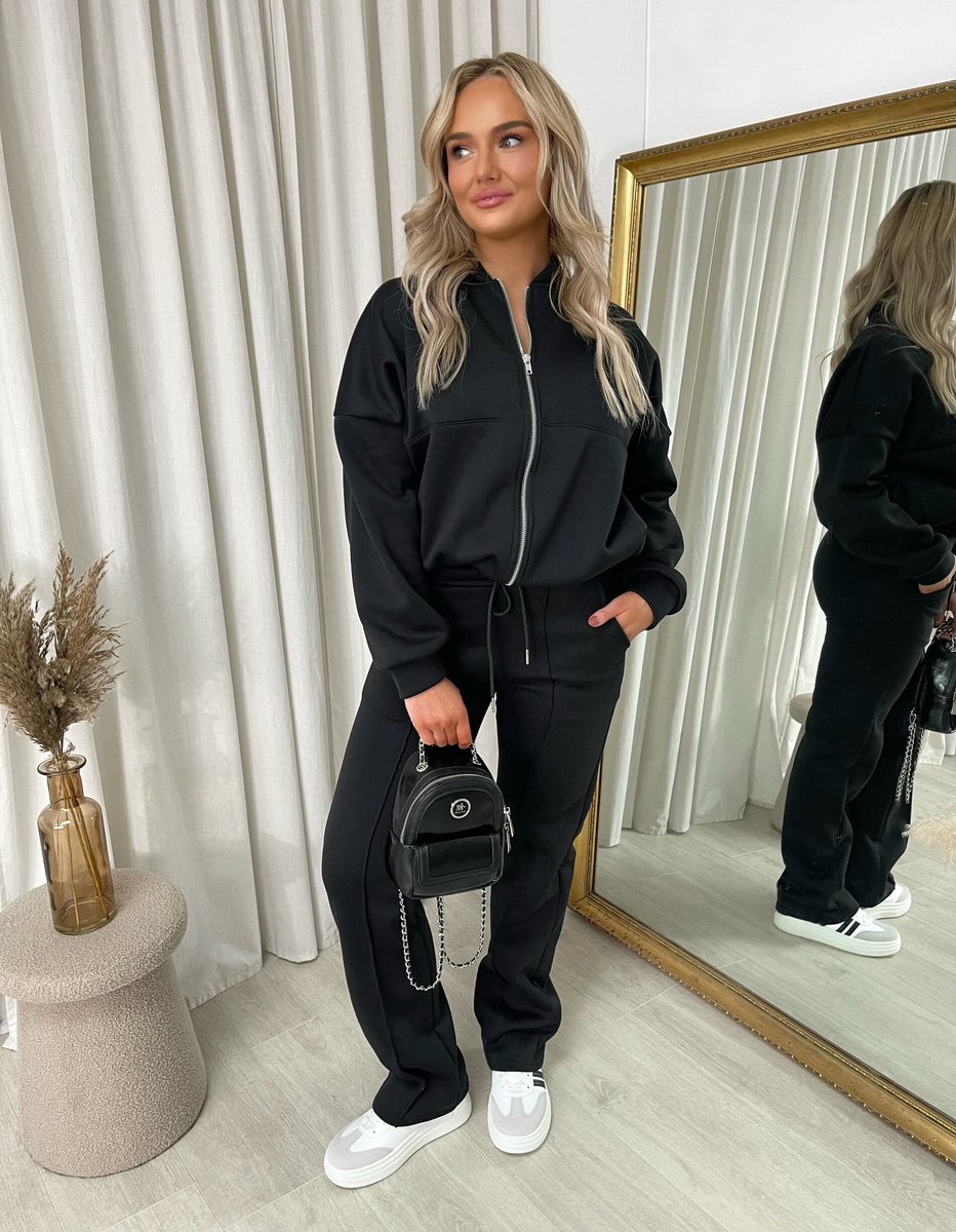 Zip Bomber Jacket & Trouser Co-ord Set