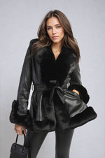 Load image into Gallery viewer, Faux Fur Trim Winter Jacket
