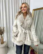 Load image into Gallery viewer, Faux Fur Trim Winter Jacket
