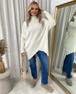 Load image into Gallery viewer, Rhinestone Detail Oversized Knitted Jumper
