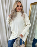 Load image into Gallery viewer, Rhinestone Detail Oversized Knitted Jumper
