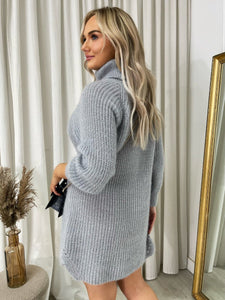 Chunky Roll Neck Knitted Jumper