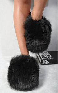 Fluffy Faux Fur Winter Slippers