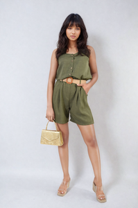 Belted High Waist Shorts