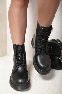 Lace-Up Platform Ankle Boots