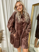 Load image into Gallery viewer, Oversized Fluffy Winter Blanket Hoodie
