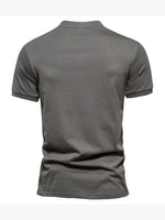 Load image into Gallery viewer, Men&#39;s Cotton V Neck Zipper T-Shirt
