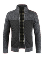 Load image into Gallery viewer, Black Men&#39;s Thickened Sweater Jacket
