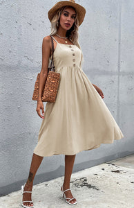 Slim Fit Linen Dress