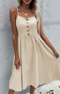 Slim Fit Linen Dress