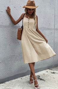 Slim Fit Linen Dress