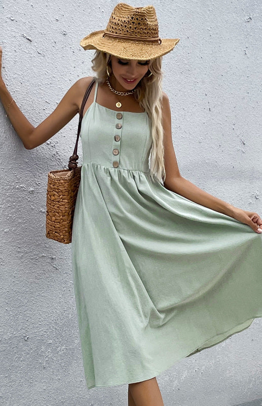 Slim Fit Linen Dress