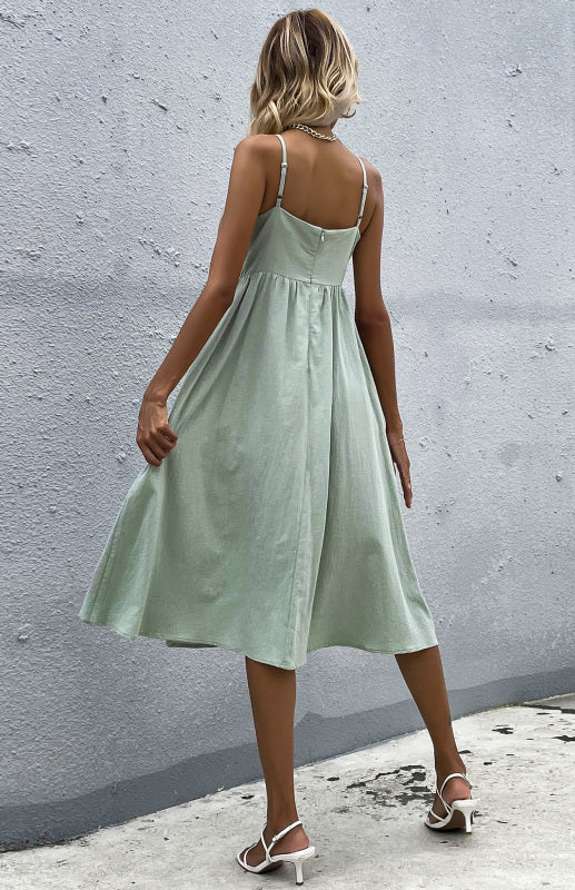 Slim Fit Linen Dress