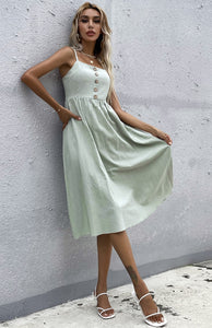 Slim Fit Linen Dress