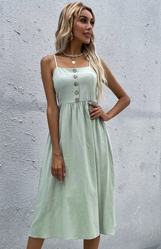 Slim Fit Linen Dress