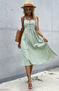 Slim Fit Linen Dress