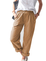 Load image into Gallery viewer, Black Elastic High Waist Straight Trousers
