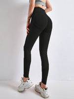 Load image into Gallery viewer, Black Stretch Hip Lifting Leggings
