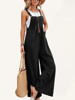 Load image into Gallery viewer, Black Casual Bib Jumpsuit
