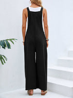 Load image into Gallery viewer, Black Casual Bib Jumpsuit
