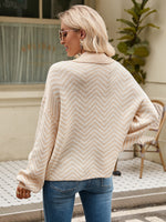 Load image into Gallery viewer, Striped Knit Lapel Sweater
