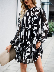 Elegant Long-sleeved Dress