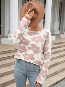 Cropped Floral Jumper