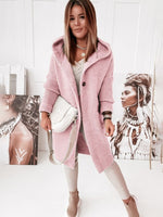 Load image into Gallery viewer, Peach Loose Hooded Cardigan
