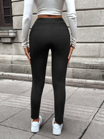Load image into Gallery viewer, Black Front Slit Leggings
