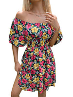 Load image into Gallery viewer, Off-Shoulder Ruffle Printed Dress
