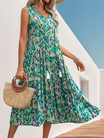 Load image into Gallery viewer, Resort Sleeveless Boho Dress
