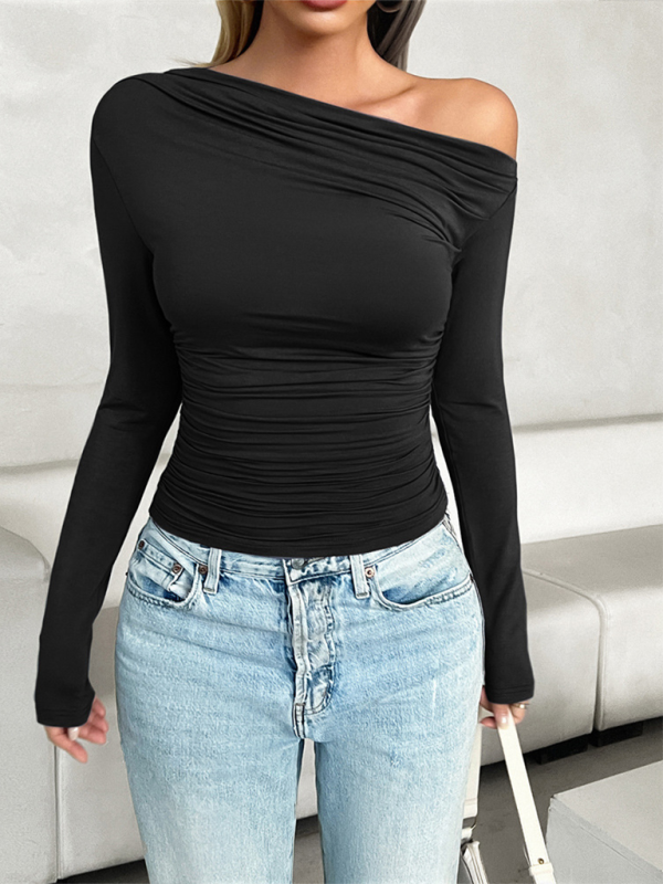 Oblique Collar Top