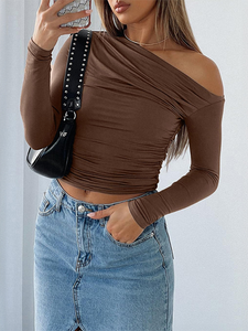 Oblique Collar Top