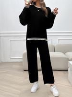 Load image into Gallery viewer, Contrast Colour Sweater &amp; Pants Set
