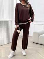 Load image into Gallery viewer, Contrast Colour Sweater &amp; Pants Set
