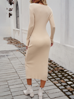 Load image into Gallery viewer, Long Sleeved Hip-Wrapped Dress
