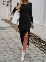 Load image into Gallery viewer, Long Sleeved Hip-Wrapped Dress
