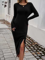 Load image into Gallery viewer, Long Sleeved Hip-Wrapped Dress
