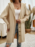 Load image into Gallery viewer, Button-Down Hooded Cardigan
