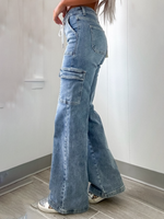 Load image into Gallery viewer, Lace-Up Straight Leg Jeans
