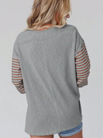 Load image into Gallery viewer, Over-Sized Striped Colour Collision T-Shirt
