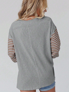 Over-Sized Striped Colour Collision T-Shirt