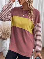 Load image into Gallery viewer, Over-Sized Striped Colour Collision T-Shirt
