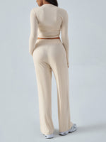 Load image into Gallery viewer, Long Sleeve Top &amp; Wide Leg Pants Set
