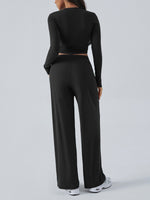 Load image into Gallery viewer, Long Sleeve Top &amp; Wide Leg Pants Set
