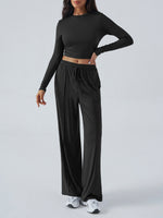 Load image into Gallery viewer, Long Sleeve Top &amp; Wide Leg Pants Set
